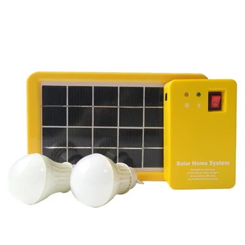 1 комплект, 3 Вт, Солнечная панель, Комплект из 2 ламп, Солнечная система, Энергосберегающий Солнечный свет, Перезаряжаемый светодиодный светильник, желтый