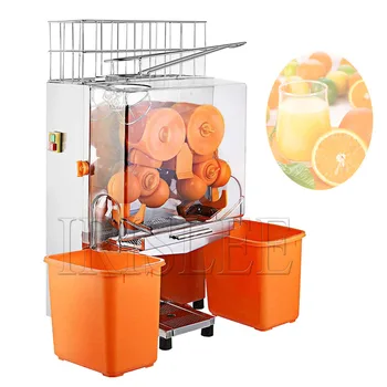 2000E-2 Коммерческая автоматическая соковыжималка для апельсинов и лимонов для цитрусовых из нержавеющей стали, промышленная автоматическая машина для отжима апельсинов
