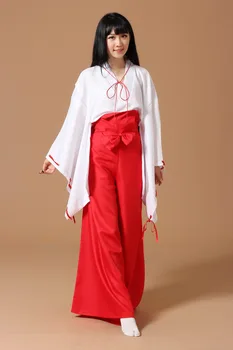 2015 Модный костюм на Хэллоуин, костюм Инуяши для девочки, одежда Kikyo, Женская одежда