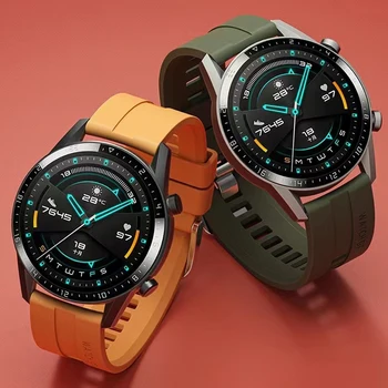 22 мм 20 мм Ремешок Для Часов Huawei Watch GT 2 3 Pro gt2 gt3 Ремешок 42 46 мм Силиконовый Браслет Для Samsung Galaxy watch 6 4 5 pro Band