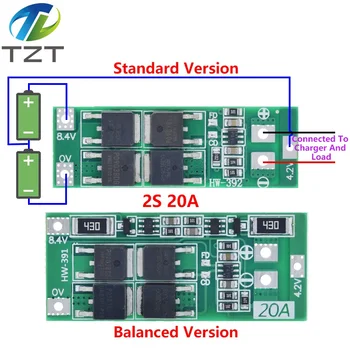 2S 20A 7,4 V 8,4 V 18650 Плата защиты литиевой батареи/Стандарт платы BMS/Баланс для DIY