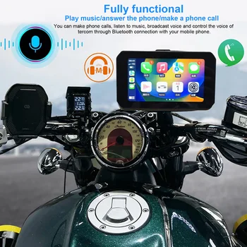 5-Дюймовый Мотоциклетный GPS Портативный Мотоциклетный Специальный Навигатор IPX7 Водонепроницаемый Мото Навигация Carplay Android Auto С 2 Камерами