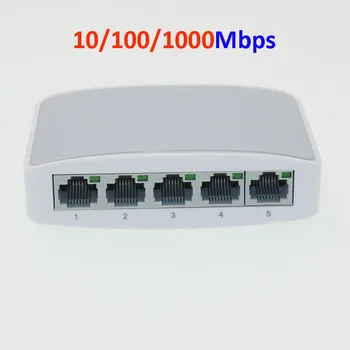 5-Портовый Неуправляемый POE-коммутатор безопасности Gigabit Ethernet с 5*10/100/1000 М RJ45 Oorts POE-коммутаторы для камеры Пропускной способностью 10 Гбит/с
