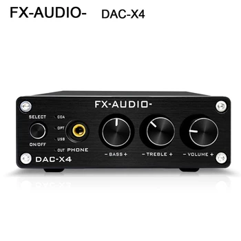 FX-AUDIO- DAC-X4 USB DAC Усилитель для наушников Настольный усилитель-декодер MAX97220 5V1A