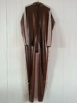 Ganzanzug Gummi, латексная униформа, комбинезон, Резиновый костюм для Косплея, Кофейный костюм, Herren S-XXL