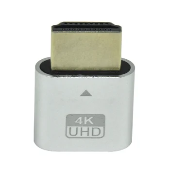 HDMI-совместимый 4K-фиктивный разъем со светодиодной подсветкой для видеокарт, аксессуаров для ПК, настольных компьютеров/ноутбуков, адаптер для визуального отображения B