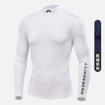 J Мужская спортивная футболка для гольфа с длинным рукавом, теплые зимние колготки для гольфа в подвале, Джерси #GGT2201