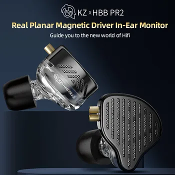 KZ X HBB PR2 Плоский драйвер в ухо Спортивные наушники 13,2 мм большие авиационные наушники HiFi bass мониторные наушники