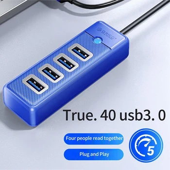 ORICO 4 Порта USB 3.0 КОНЦЕНТРАТОР Новый Высокоскоростной Разветвитель 5 Гбит/с Ультратонкий OTG Адаптер Для Pro PC Компьютерные Аксессуары (синий)