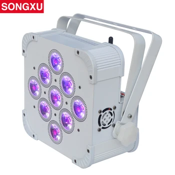 SONGXU 9X10W 4 в 1 RGBW Беспроводной DMX с батарейным питанием Par Light/SX-WBPL0910