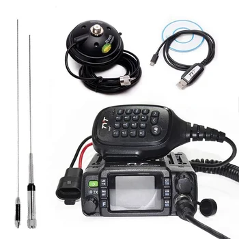 TYT TH-8600 IP67 Водонепроницаемый двухдиапазонный 136-174 МГц/400-480 МГц 25 Вт Автомобильный Радиоприемник HAM Мобильное радио с антенной, креплением на зажиме, USB-кабелем