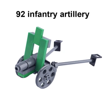 WW2 Военное оружие Корпуса морской пехоты Строительные блоки Немецкие солдаты 92 пехотная артиллерийская пушка Модель Мини кирпичи MOC игрушки для детей