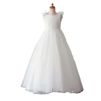 YZYmanualroom Платье с цветочным узором для Девочек, Бальное платье из кружева и Тюля для Свадеб, Праздничная одежда для Первого Причастия Принцессы