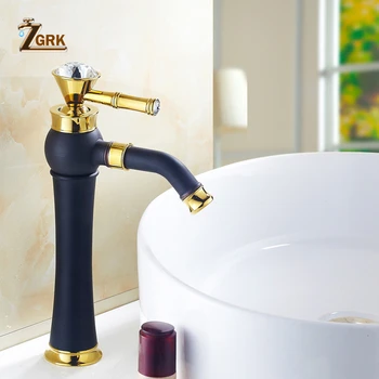 ZGRK Classic Красивый настенный смеситель для раковины с одной ручкой из золотой Латуни для горячей и холодной воды в ванной