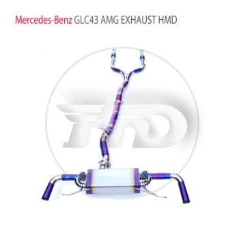 Автомобильные Аксессуары HMD Выхлопная труба Catback из титанового сплава для Mercedes Benz GLC43 AMG, Изготовленный На Заказ Клапан, Глушитель из нержавеющей Стали