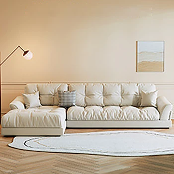Американские индивидуальные диваны для гостиной, эстетичная L-образная Роскошная ручка на колесиках, угловой диван, шезлонг, мебель Divano Letto