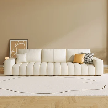 Американские секционные диваны для гостиной, современные однотонные подушки, кожаные диваны на колесиках, индивидуальная роскошная напольная мебель Divano