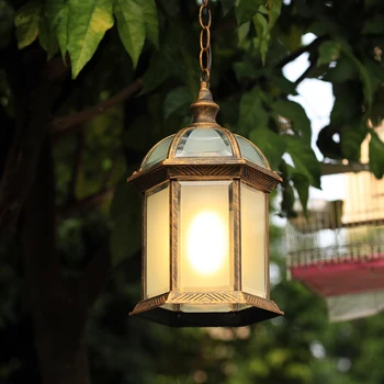 Американский кантри открытый водонепроницаемый Подвесной светильник балкон гостиная двор виноградная цепочка лампа
