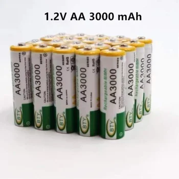 Батарея типа АА 3000 мАч 1,2 В, аккумуляторная батарея типа АА 3000 мАч NI-MH 1,2 В, аккумуляторная батарея 2A Baterias 3000 + Бесплатная доставка