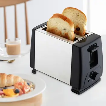 Бытовая автоматическая Хлебопечка 750 Вт, Машина для завтрака, электрический тостер из нержавеющей стали для приготовления сэндвичей, выпечки тостов