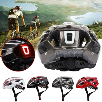 Велосипедный шлем со светодиодной подсветкой, Перезаряжаемый Велосипедный шлем с интегральным формованием, шлем для горного шоссейного велосипеда, Спортивная безопасная шляпа для мужчин и женщин