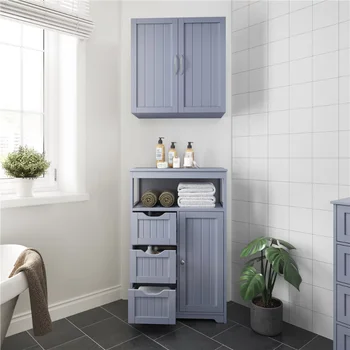 Деревянный напольный шкаф для хранения Alden Design для ванной комнаты, 22 
