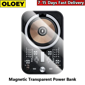 Для Apple iPhone 14 13 12 Pro Max Mini Magsafe Power Bank 10000 мАч Внешний вспомогательный аккумулятор 15 Вт Магнитное беспроводное зарядное устройство