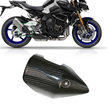 Для Yamaha MT10 MT 10 MT-10 2016 2017 2018 Мотоциклетный глушитель из углеродного волокна 3K, труба, тепловой щит, защитная крышка