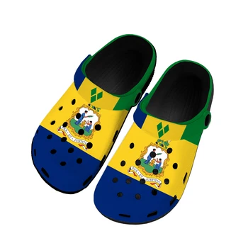 Домашние Сабо с флагом Сент-Винсента и Гренадин, Водонепроницаемая обувь на заказ, Мужская Женская обувь для подростков, Дышащие Пляжные тапочки с отверстиями