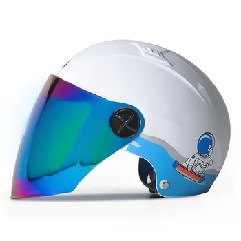Женский шлем для электромобилей Four Seasons, Универсальный автомобильный шлем с аккумулятором, Летний солнцезащитный шлем для мужчин, Мотоциклетный шлем