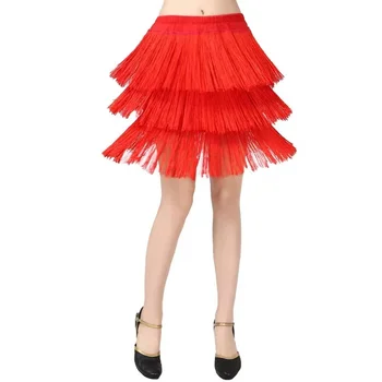 Женское короткое платье для латиноамериканских танцев, сексуальная женская юбка с кисточками