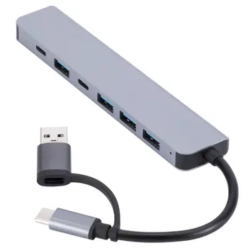 Зарядка PD USB C Концентратор Передача данных 7 в 1 USB 3,0 Type-C Разветвитель Многопортовый OTG Адаптер USB-Расширитель для Мобильного телефона Планшета