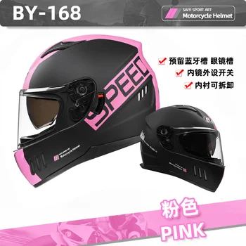 Защитный шлем, мужской шлем для мотокросса, вместительный, полнолицевой, для взрослых, мотоциклетный шлем, новейший, одобренный для бездорожья в горошек