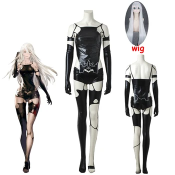 Игра NieR Automata A2 YoRHa Тип A Косплей костюм n. # 2 Косплей костюм Сексуальный Женский черный костюм на Хэллоуин, изготовленный на заказ