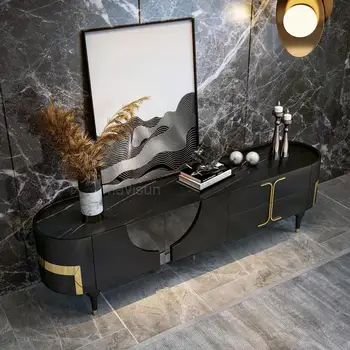 Итальянская мягкая Роскошная Подставка для телевизора, Современная минималистичная вилла, гостиная, Напольный шкаф из каменной плиты, высококачественные декоративные шкафы для хранения