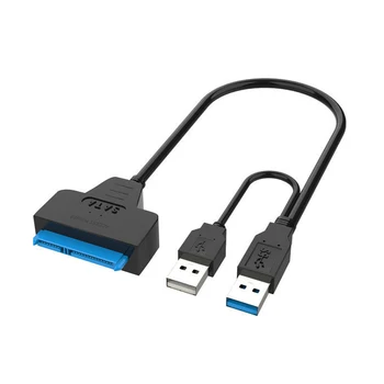 Кабель-адаптер SATA к USB2.0 СО скоростью передачи данных до 6 Гбит/с 7 + 15/22 pin Для поддержки 2,5-дюймового внешнего SSD HDD Жесткого диска Sata III, SATA 3
