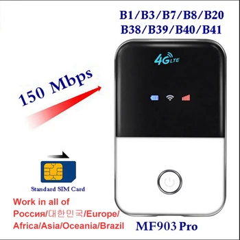 Карманный Wifi-маршрутизатор 4G LTE, автомобильная мобильная точка доступа, беспроводной широкополосный Mifi разблокированный модем со слотом для sim-карты FDD B1, 3, 7, 8, 20