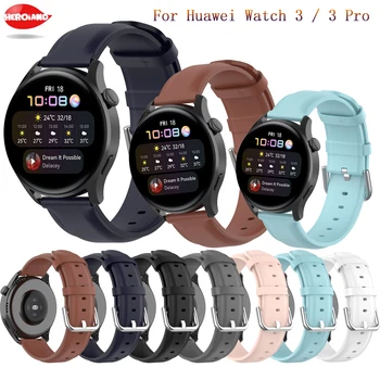 Кожаный Ремешок для часов Huawei Watch 3/gt2 46 мм/2e Gt 2 Pro Ремешок для Часов 22 мм Спортивный Браслет Сменный Браслет correa