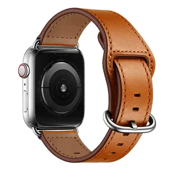 Кожаный ремешок для Apple Watch band 45 мм 41 мм 44 мм 40 мм iWatch band 42 мм 38 мм Браслет из натуральной кожи Apple watch 5 4 3 se 6 7