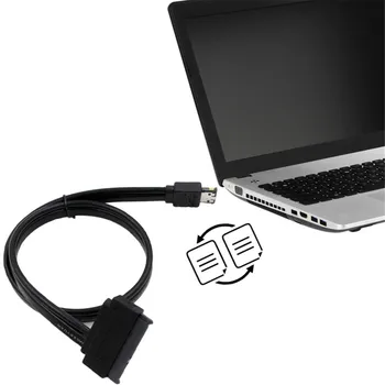 Комбинированный кабель eSATA USB мощностью 0,5 м 12 В 5 В к 22-контактному кабелю для жесткого диска SATA USB