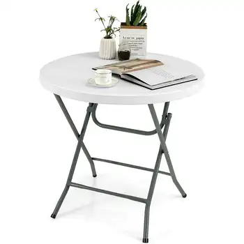 Круглый складной стол 32 дюйма, белый, сверхлегкий, для пеших Прогулок, Скалолазания, Складные столы для пикника