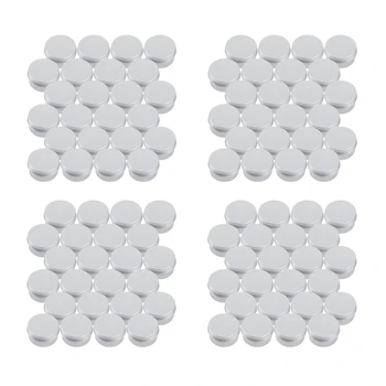 Лучшие в продаже 30 мл Серебряные Маленькие алюминиевые круглые банки для хранения бальзама для губ с завинчивающейся крышкой (упаковка из 96 штук)