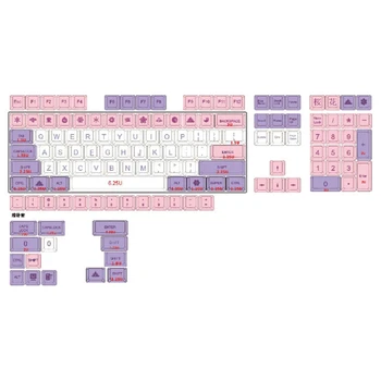 Механическая клавиатура C1FB Keycap Hana Theme XDA Profile 134 клавиши Dye Sub KeyCap Совместима с Cherry MX 61/87/104/108