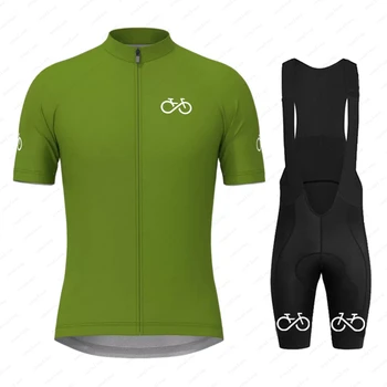 Мужской Зеленый Комплект Из Джерси для Велоспорта MTB Uniform Bike Wear Ropa Ciclismo Велосипедная Одежда Мужская Короткая Велосипедная Одежда Maillot Culotte