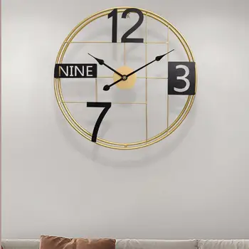 Настенные часы Большие 60 см с цифровым знаком Винтажные ретро Промышленные Настенные часы для комнаты Дома Кухни Спальни Офиса Школы