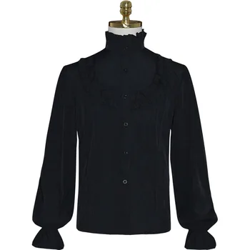 Новая евро-американская мужская плиссированная Пиратская рубашка, Средневековая одежда, топ в викторианском стиле в стиле стимпанк