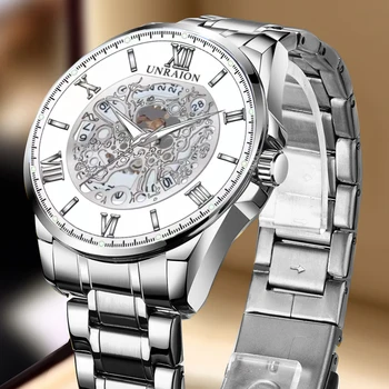 Новые автоматические немеханические часы Blue light watch Мужские часы Со светящимся календарем импортные водонепроницаемые кварцевые часы