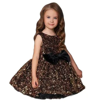 Новые платья с цветочным узором для девочек, платье с блестками для маленьких девочек, пышное платье принцессы, милое детское платье для Дня рождения, платье для Первого причастия