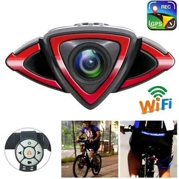 Новый мотоцикл, WiFi Камера, Рекордер, 1080 P/25 кадров в секунду, Передняя/задняя камера, Пульт дистанционного управления, Сигнальная лампа поворота, Поддержка GPS трека