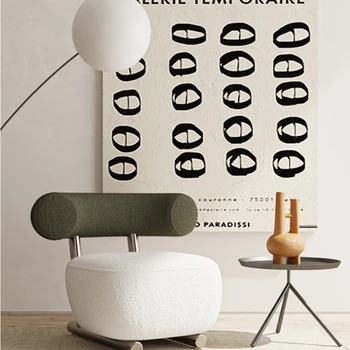 Одноместный диван-кресло для гостиной В тихом стиле, кресло для ленивого отдыха, для переговоров, легкая Роскошная Дизайнерская модель, современная овечья шерсть